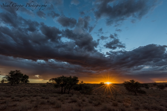 A beautiful Kalahari sunset after an exhilarating day.